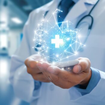 doctor-uniform-holding-technology-medical-symbol-hospital-clinic-background-copy-space